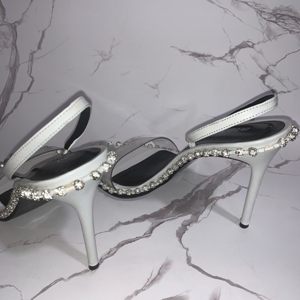 EUC Alexander Wang Nova White Crystal Sandals 37 - Picture 7 of 8